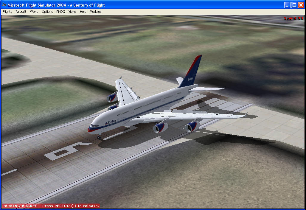 Flightsim Fs2004/Fs9/Fs2004 Airbus A380-800 Dal, Delta Airlines High Quality Gmax Model Of