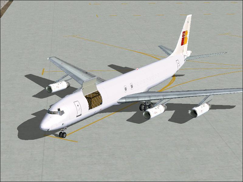 This Is Repainted Textures Of The Dc-8 Iberia Cargo