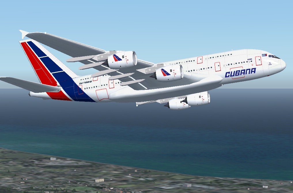 Flightsim Fs2004/Fs9/Fs2004 Airbus A380-800 Paintkit/ White Livery High Quality Gmax Model