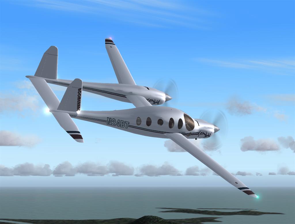 Fs2004 Exclusively Rutan Boomerang V1.1 By Adrian Esdaile