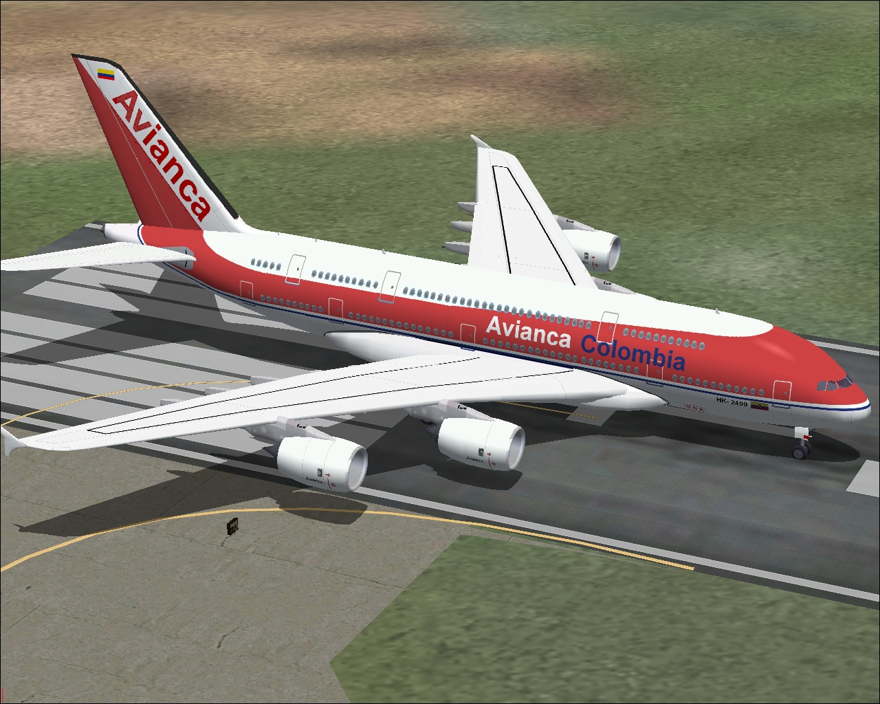 Flightsim Fs2004/Fs9/Fs2004 Airbus A380-800 Avianca Colombia Tree Models: New Livery, Old