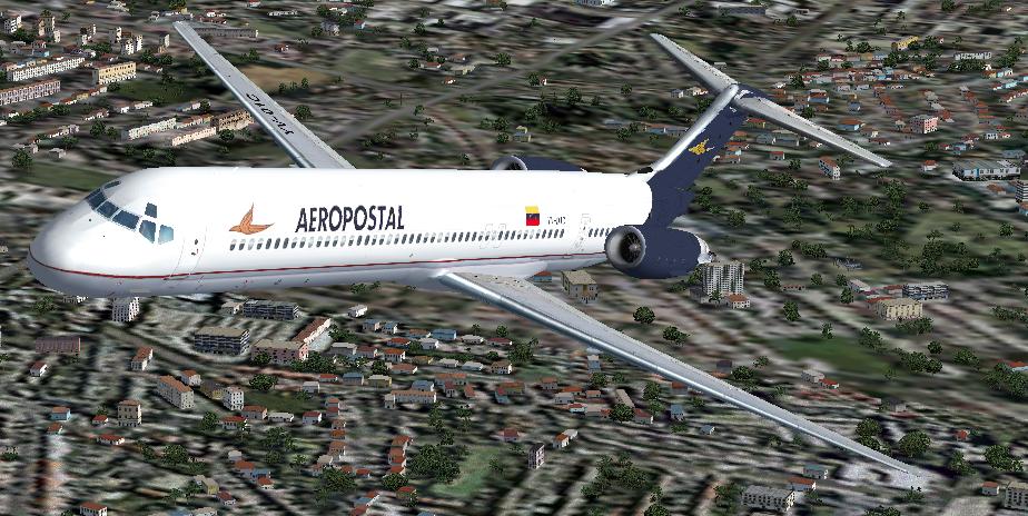 Fs2004 Aeropostal Alas De Venezuela Md-83, Registration Yv-01C