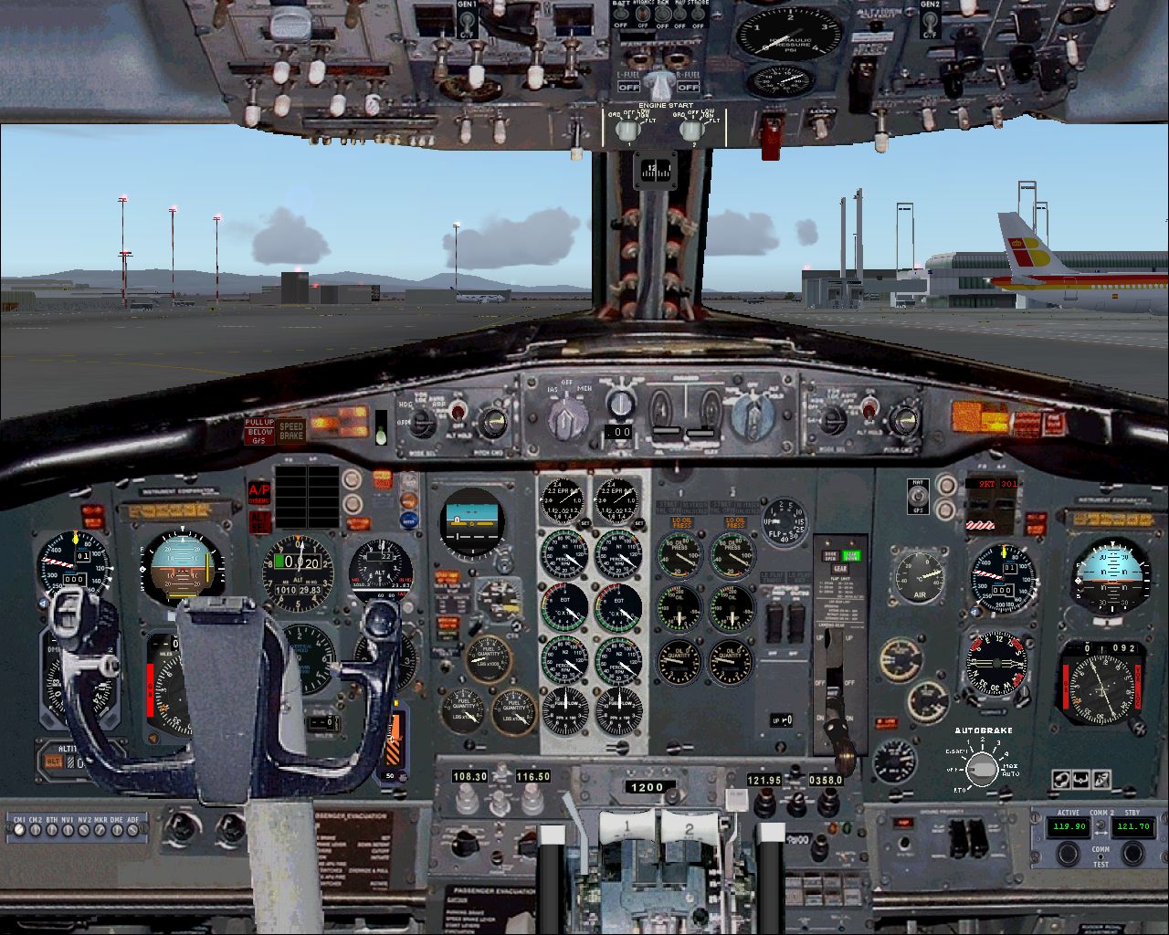 Photoreal Panel For Boeing 737-200 With Wingviews For Ffx B737-200 Mdl