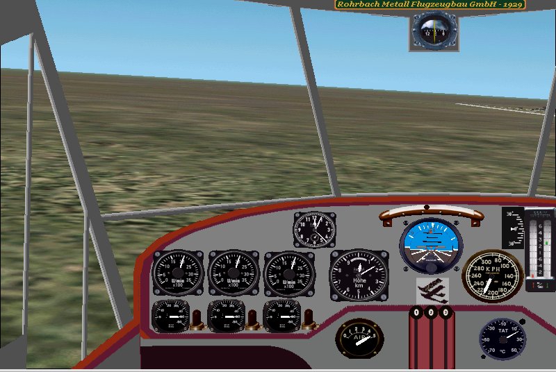 Fs2002 Rohrbach Viiib Roland-Ii, 1929 Early German 10-Passenger Airliner By Rohrbach Metal