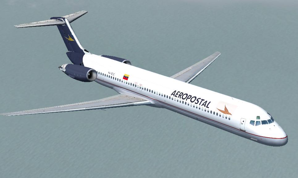 Fs2004 Aeropostal Alas De Venezuela Md-83, Registration Yv-02C