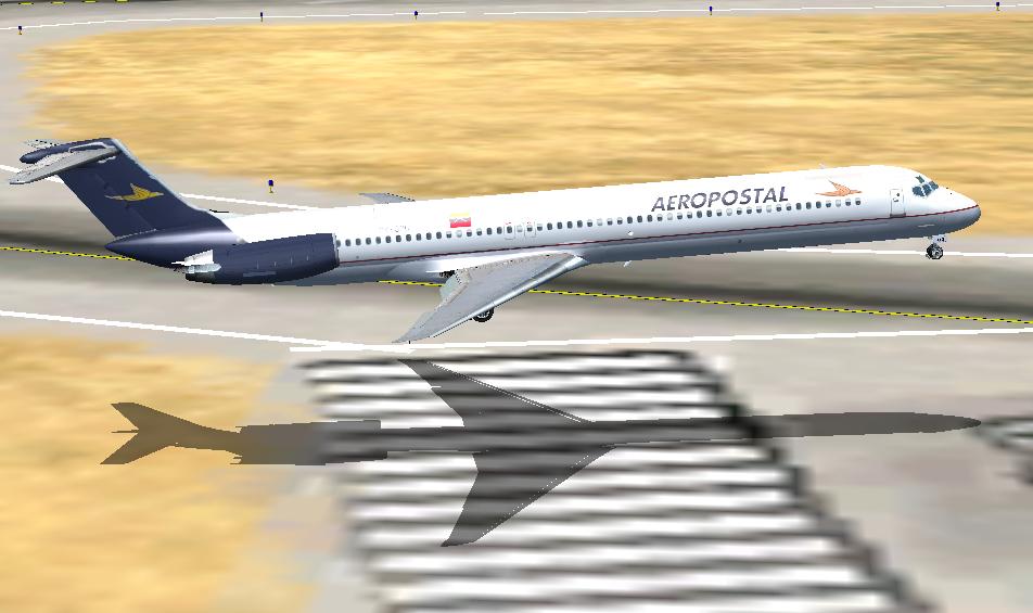 Fs2004 Aeropostal Alas De Venezuela Md-83, Registration Yv-02C