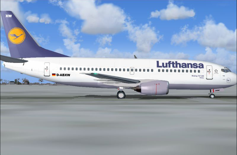 Thank You For Downloading My Ffx/Sga Boeing 737-300 In Lufthansa Hanau Livery, Registratio