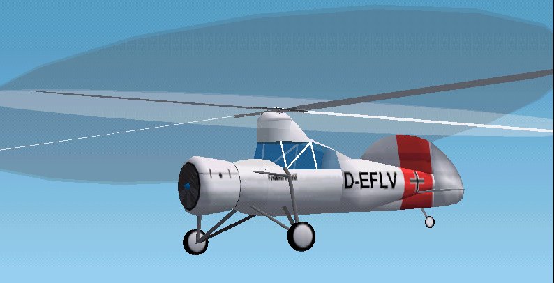 Fs2002 Flettner Fl-265 Helicopter German One-Man Reconnaissance Helicopter Built By Anton