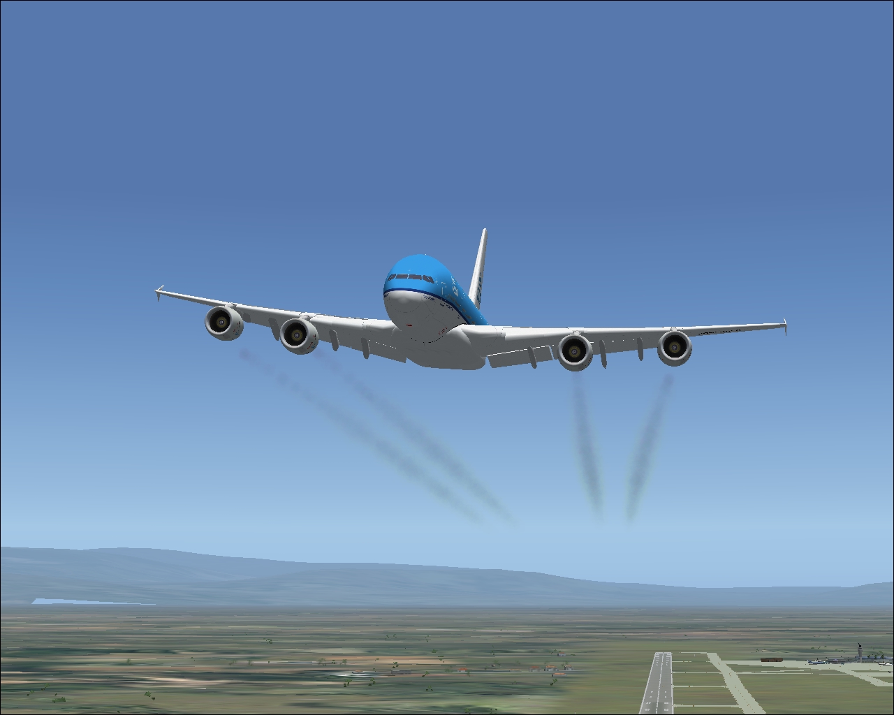 Fs2004 Automatic Engine Smoke For Robert Versluyss Airbus A380-800 Models And Also For All
