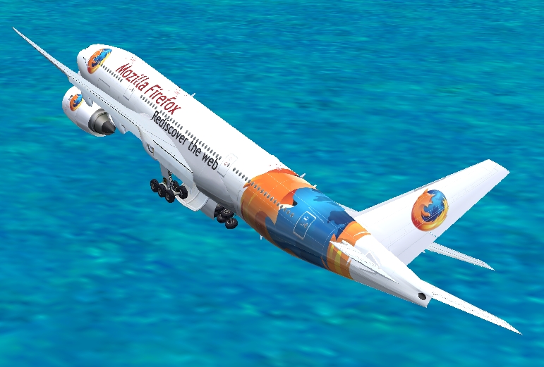 This Is An Fs2004 Meljet 777 Repaint In A Fictional Livery Based On The Popular Mozilla Fi