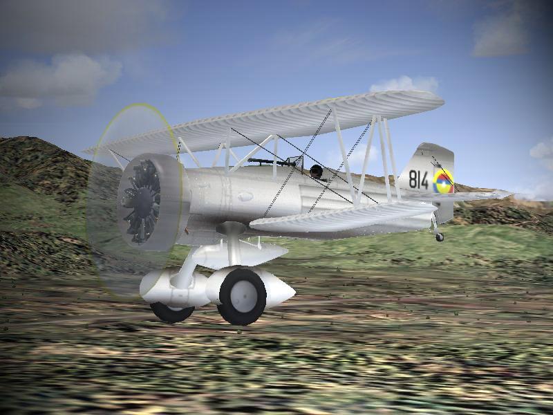 Fs2004/Fs2002 Curtiss Hawk F-11 C-2 Colombian Air Force In 1932 The Colombian Government B