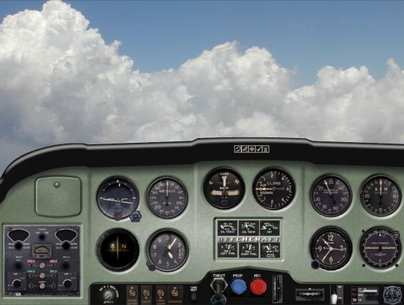 Early Beechcraft Bonanza V-Tail Panel