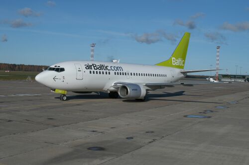 Repaint By Eduard Chernov Airbaltic Textures For Boeing B737-500 Ffx/Sga