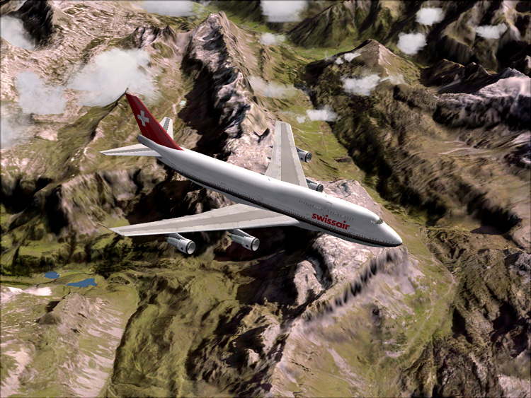 Project Opensky Boeing 747-300(M) Combi For Fs2002 And Fs2004 Swissair Model Designer : C