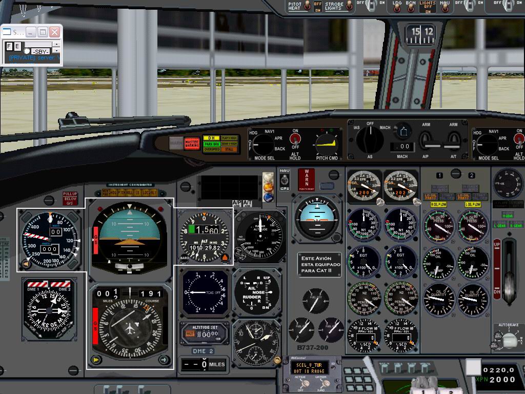 Boeing 737-219 Adv Panel Bnased In Lans 737-200 Panels High Detailed Panel Whit Overhead A