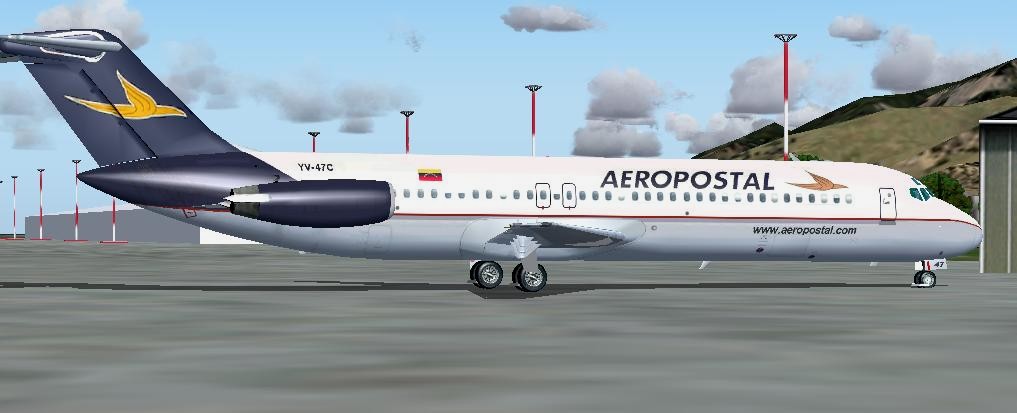Fs2004 Aeropostal Douglas Dc-9-32 , Registration Yv-47C