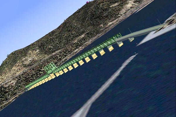 Fs2004 Hoodriver-Bridge For Use Withholdger Sandmanns Columbia_River_Gorge_Scenery (Cr_Gor
