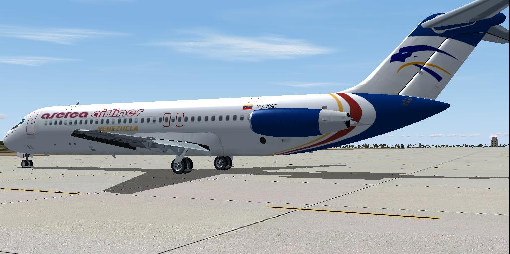 Fs2004 Aserca Airlines Douglas Dc-9-31 , Registration Yv-709C