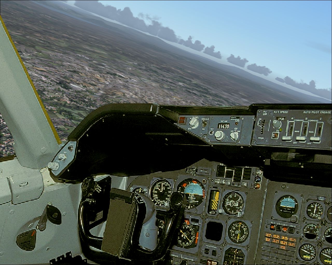 Fs2004 Picturereal Panel Boeing B747-200 With Wingviews For Posky B747-200/300 Aircraft By — 1