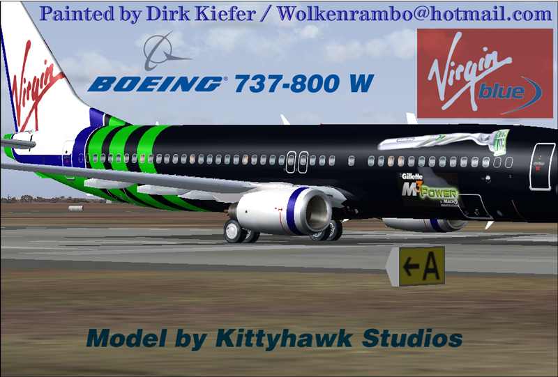 Thank You For Downloading My Brand New Virgin Blue Boeing 737-800W In Special Gillette Log