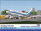 Boeing 737-200 Ffx Aerolineas Argentinas Old It Features The Latest Reflection Including D — 1