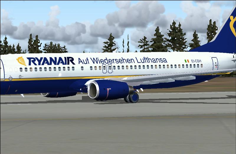 Thank You For Downloading My Ryanair Boeing 737-800 In Auf Wiedersehen Lufthansa Livery, R