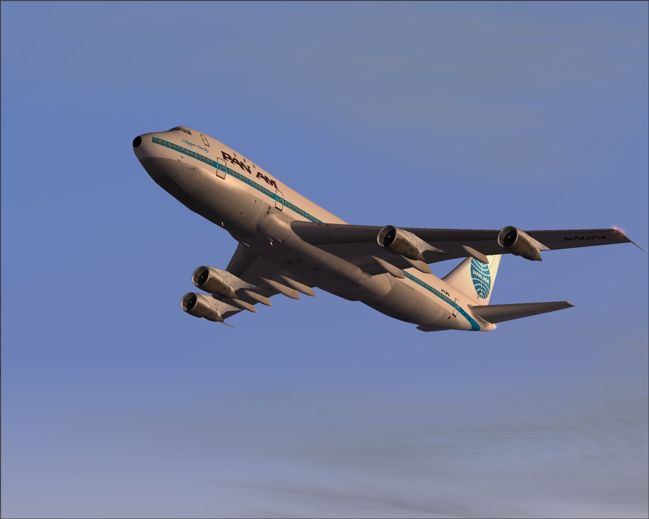 Pan Am 747-121 Reg#N743Pa For Fs2002/2004