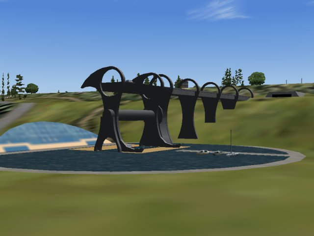 Fs2004 Sceneryfalkirk Wheel, Uk The Falkirk Wheel And Visitor Centre, Near Falkirk, Scotla