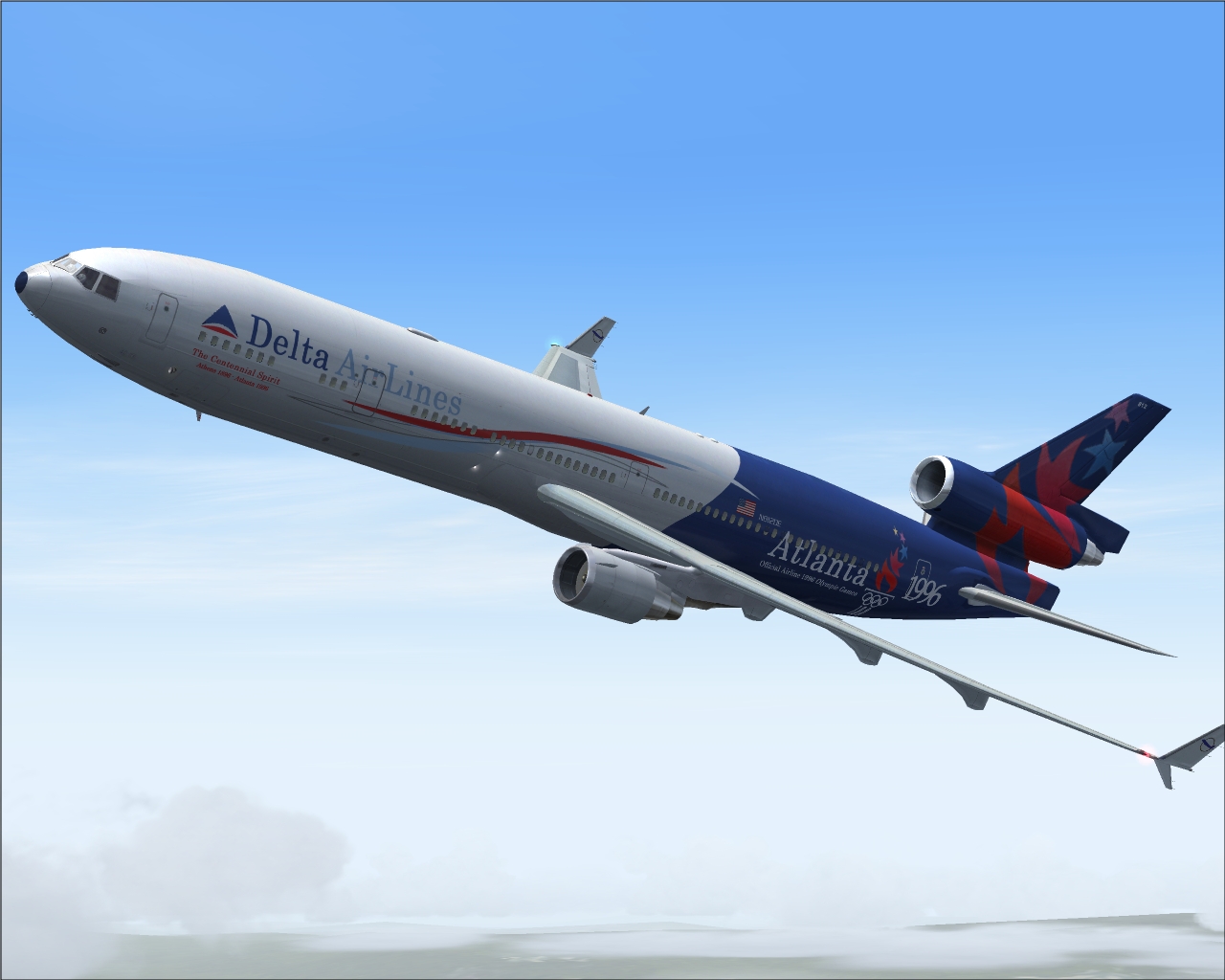 This Is Repainted Textures Of Simmers Sky Fabulous Md11V2 In Delta Airlines Scheme, Regist