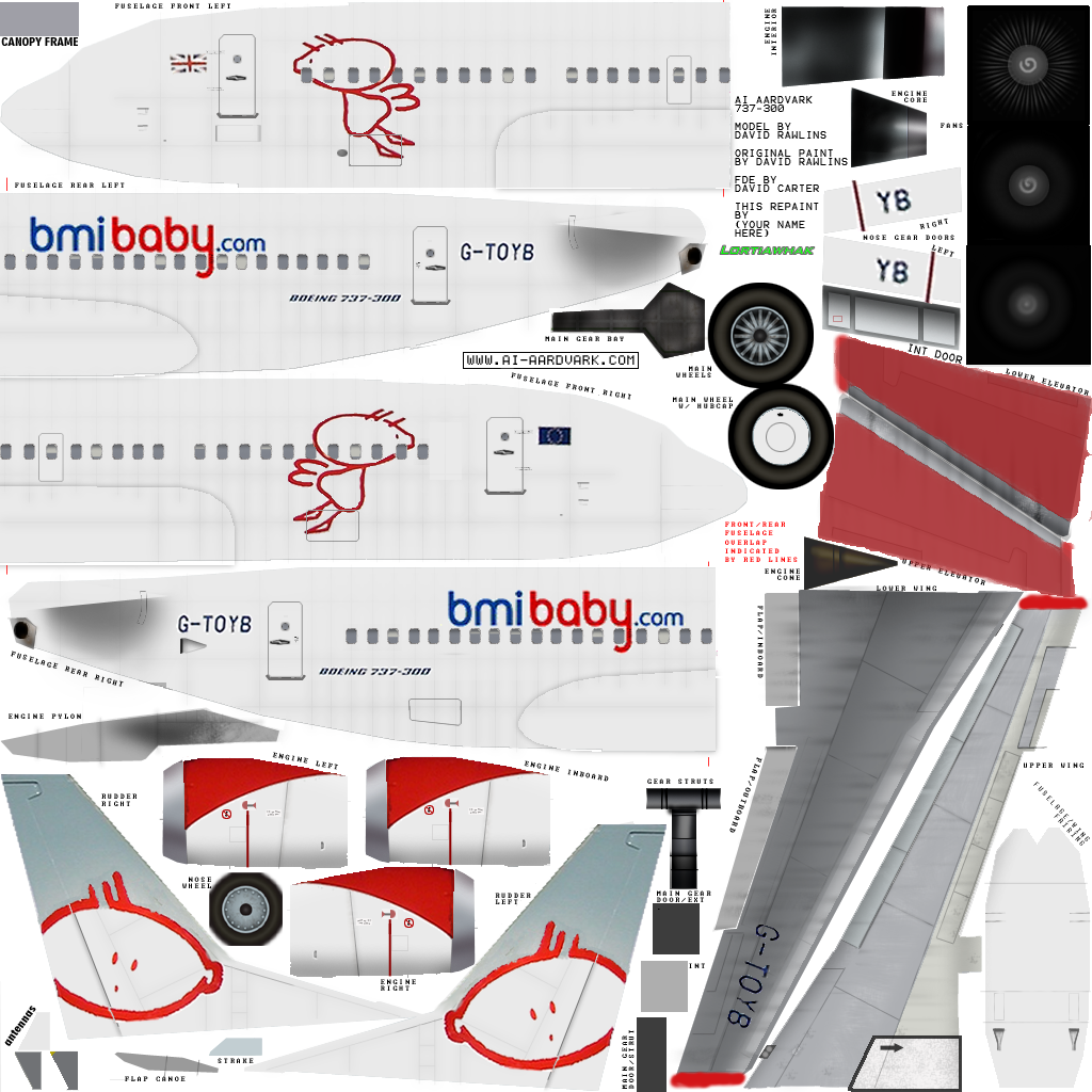 Thanks For Downloading My Bmi Baby Repaint.the 737-300 Model Is By Ai Aardvark