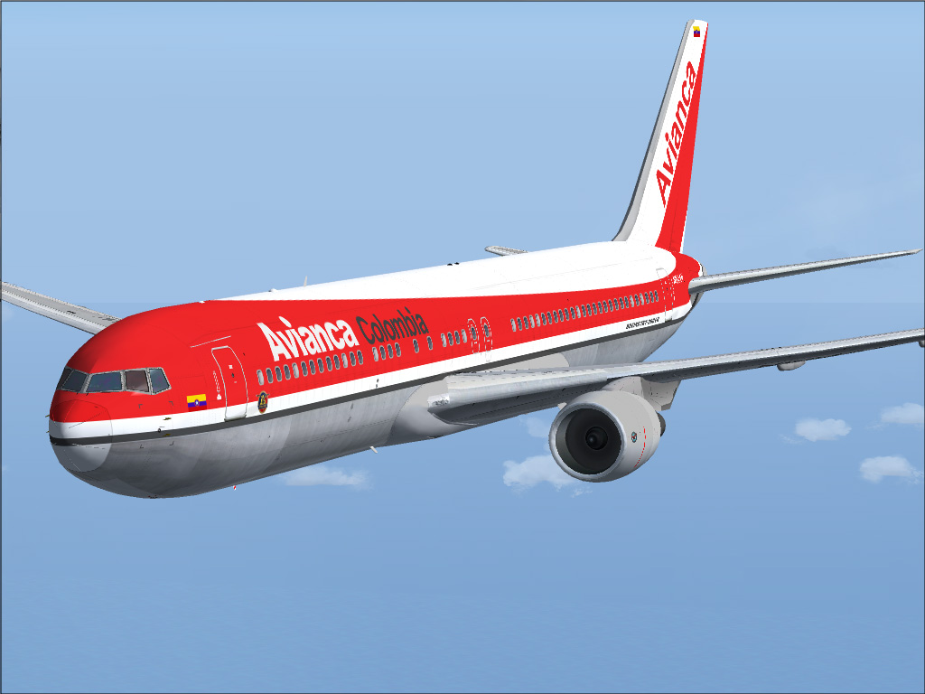 Fs2004 Project Open Sky Avianca 767-300 2000 Livery Of Avianca Colombia Registration N984A