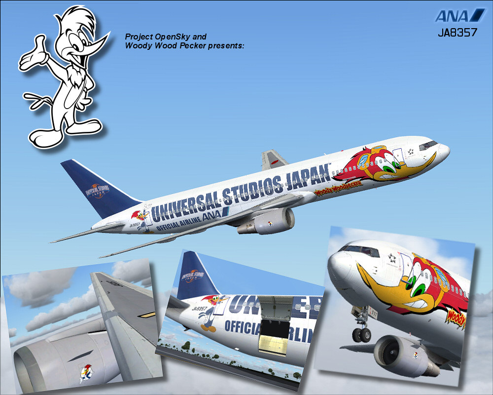 Project Opensky Boeing 767-300 V4 For Fs2004 Exclusively Copyrights: Airplane Made By Proj