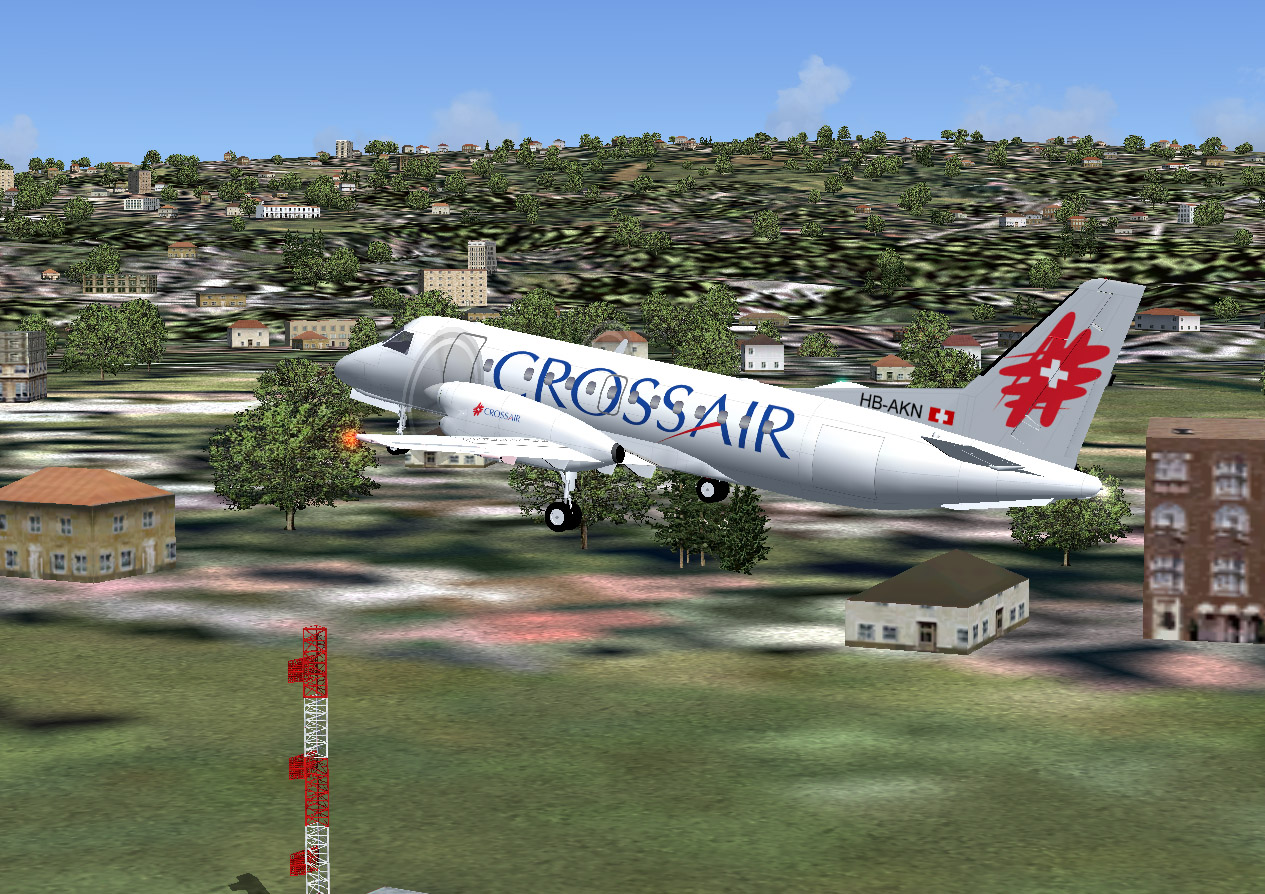 Crossair Saab 340 (Hb-Akn) Repainted By Ali Abou-Zeid (Ali.abou-Zeid_At_Simairline.net) Or