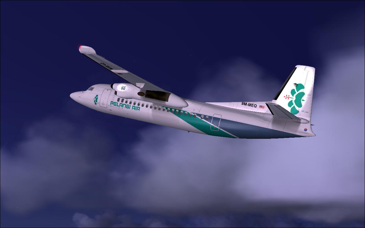 Fs2004 Fokker 50 Pelangi Air The Now Defunct Private Airline From Malaysia, Pelangi Air Us