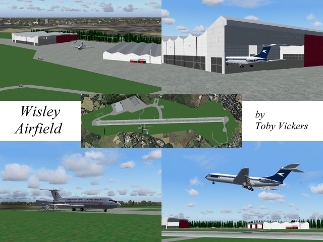 Fs2004 Scenery Wisley Airfield The Vickers/Bac Flight Test Airfield At Wisley, Surrey, Uk