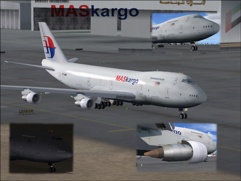 Project Opensky Boeing 747-200 Combi For Fs2004 Exclusively Maskargo 747-256B(Sf) Airplane