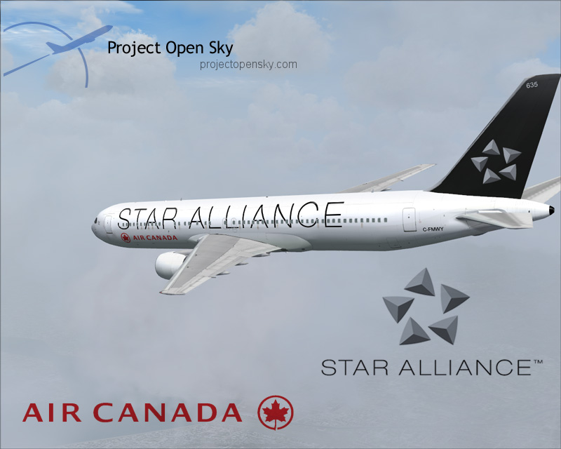 Project Opensky Boeing 767-300 V4 For Fs2004 Exclusively Air Canada Star Alliance Introduc