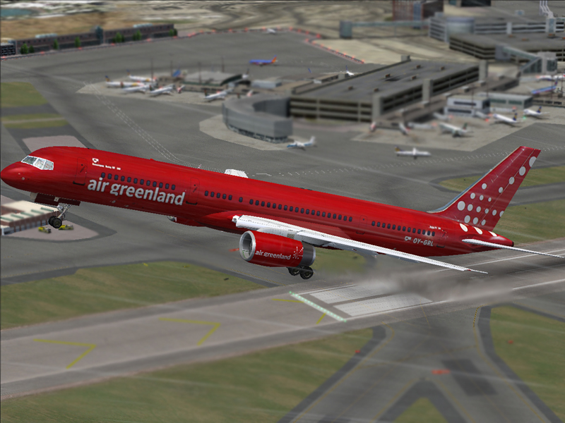 Posky 757-200 For Fs2004 A Repaint Of The Posky 757-200 Painted In The Colours Of Air Gree — 1
