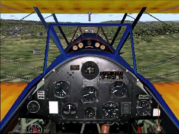 Flightsim Fs2004/Fs9 Stearman Pt-13A Panel This Is An Alternative 2D Panel For David Ecker
