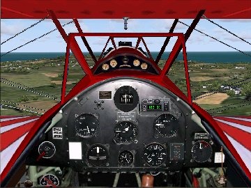 Flightsim Fs2004/Fs9 Civilian Stearman Panel This Panel Has Been Done As An Alternative Fo