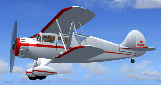 Fs2004 1934 Waco Ykc The Ykc Was An Early Enclosed Passengers Cabin Waco Biplane That Had