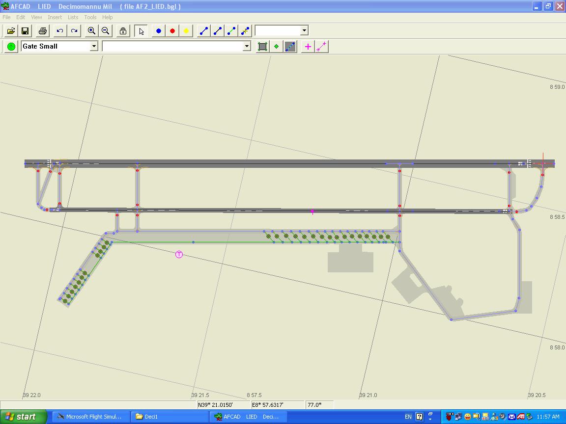 Decimomannu Ab, Sardegna (Lied) Afcad2 File For Fs2004 By Ryan Loper Adds Parking To Decim