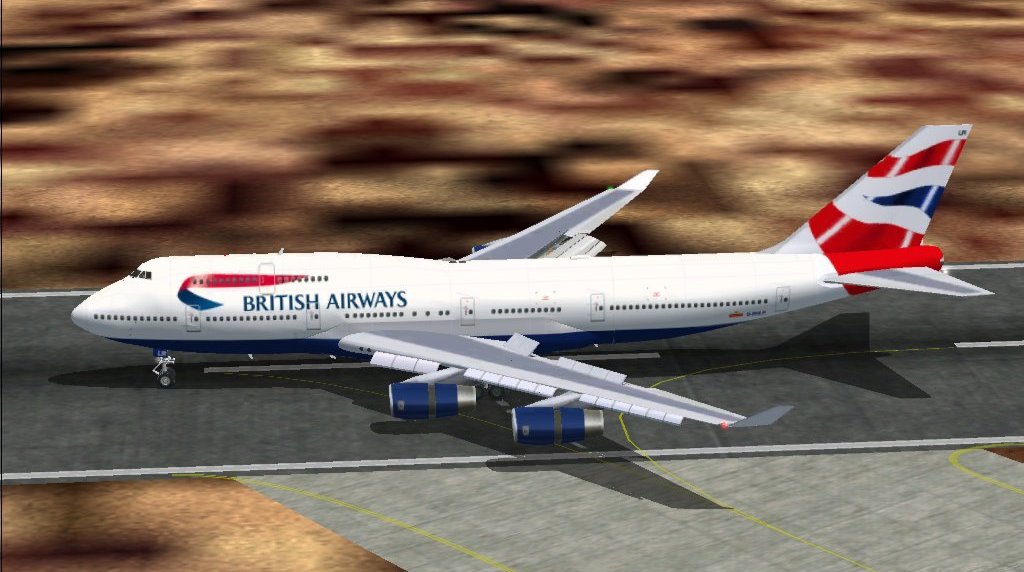 Fs2002 Meljet B747 British Airways Registration - G-Bnlr A Repaint Of The Meljet Fs2002 B7