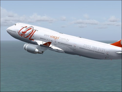 747-400 In Ficticius Colors Of Gol Linhas Aéreas, Repainted By Cristiano Magnani
