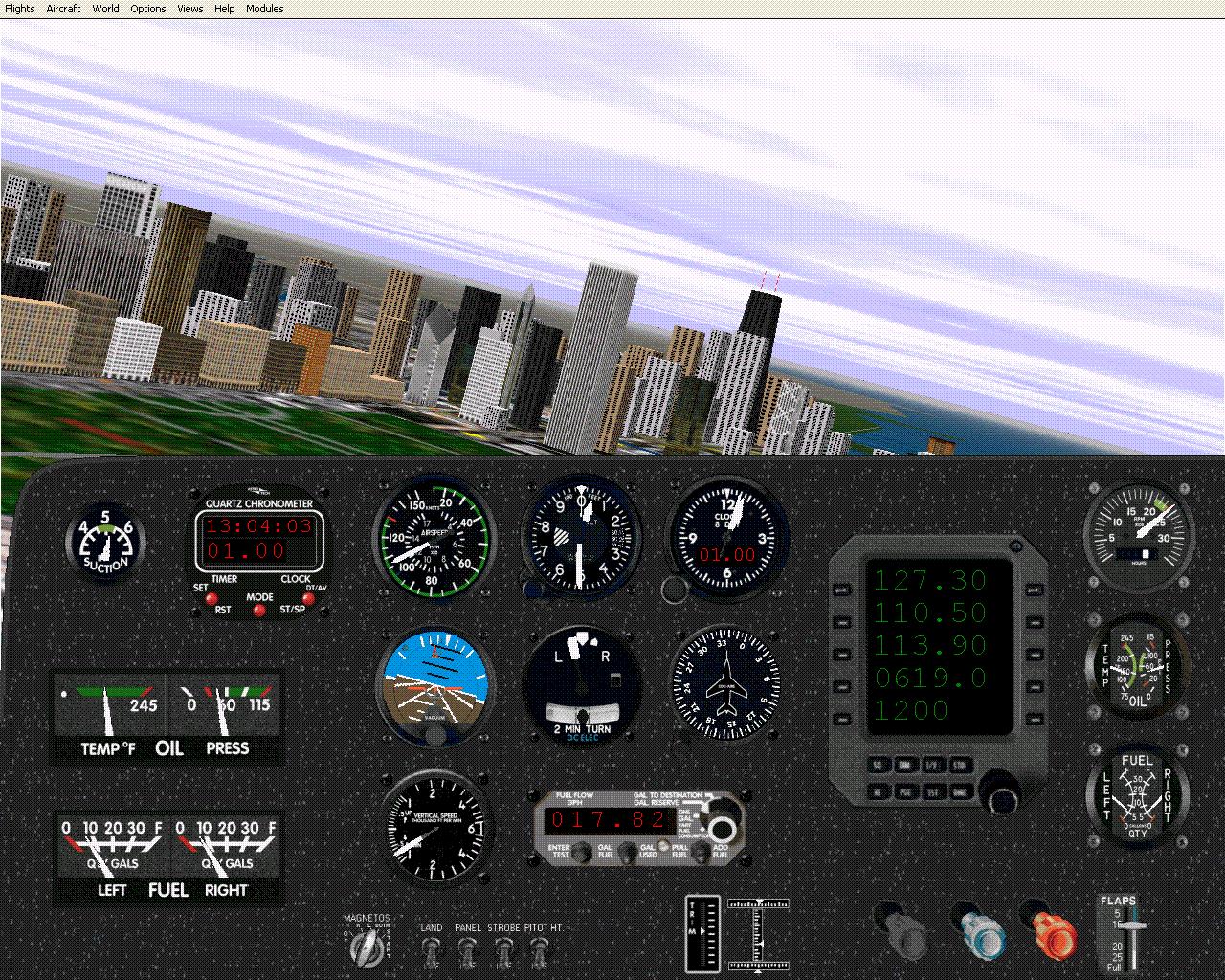 Flightsim Fs2004/Fs98 Generic Piston Single Engine Panel Suits Any Elder Single Piston Eng
