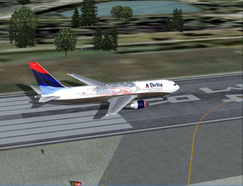 Boeing 767-200Pw In Delta Airlines Spirit Of America Livery, For Ai Traffic; Many Thanks T