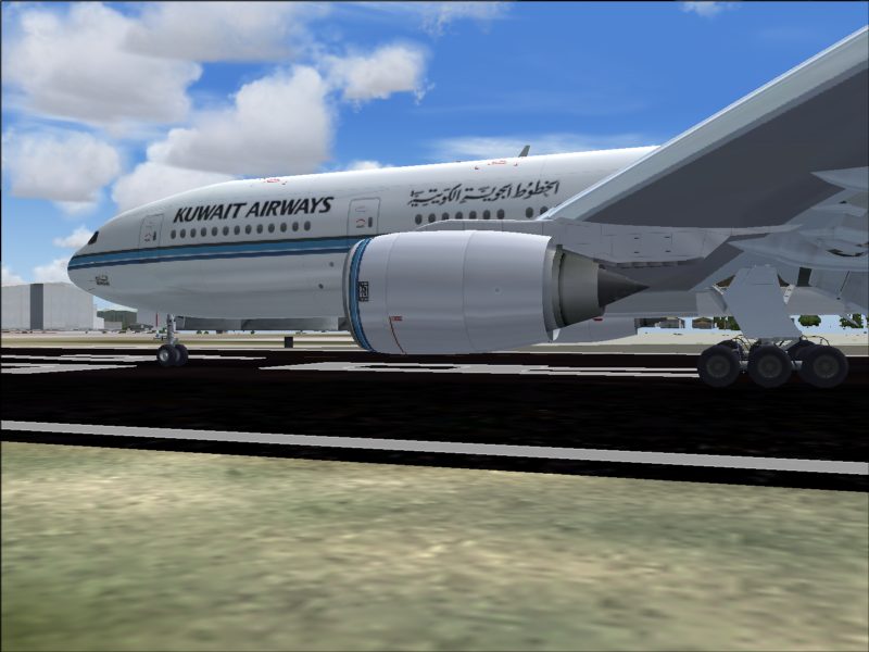 B772 Ku 9K-Aob In Garouh With Jubail Sticker