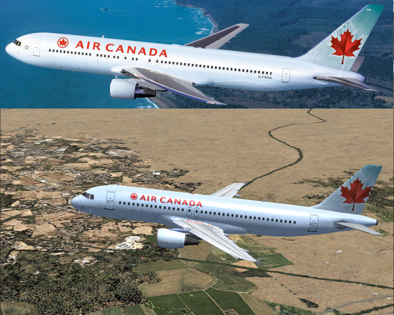 Ifdg A320-211 Air Canada 2005 Flightsim Version:fs2004 Repainted By:nik Trathen Original B