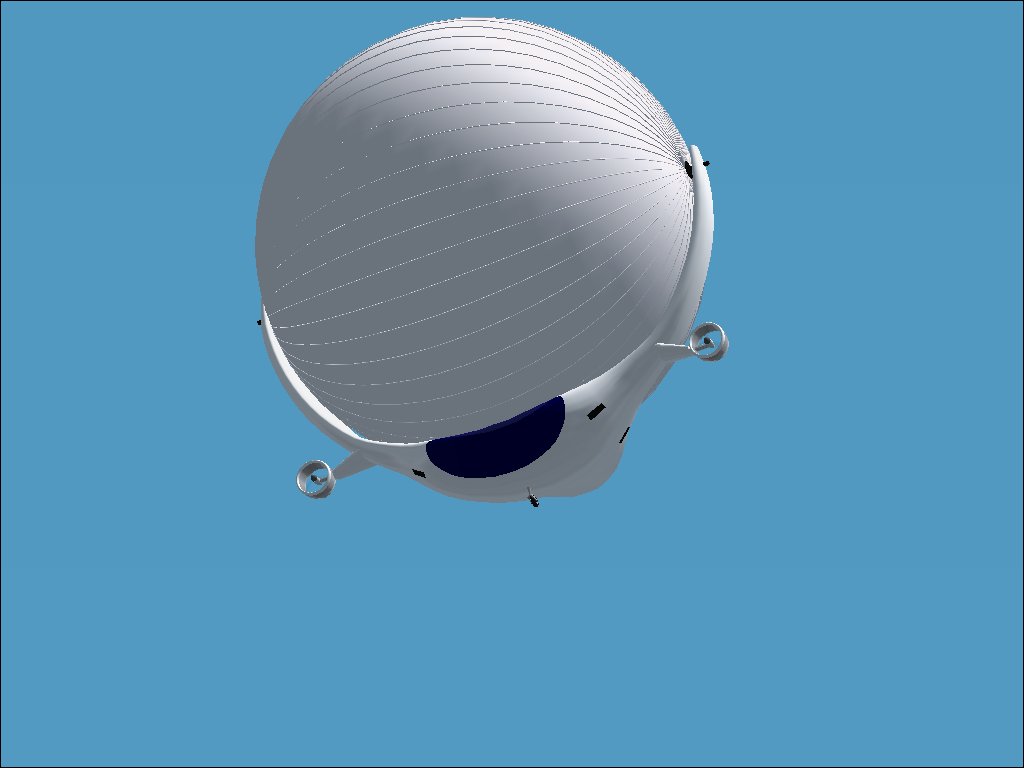 Fs2002/Flightsim Fs2004/Fs9 Unreal Aviation Alien Ball-Shaped Airship With A Ribbed, Back-