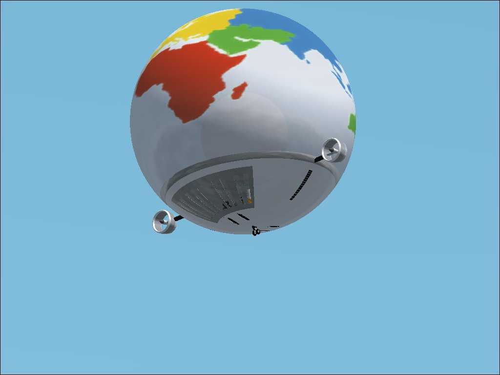 Fs2002/Flightsim Fs2004/Fs9 Unreal Aviation Atlas Ball-Shaped Airship Inspired By The Work